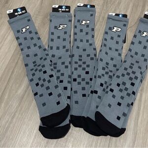 For Bare Feet Gray and Black Patterned Socks